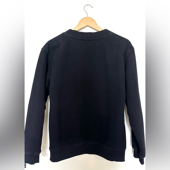 White Fox Sweater Women's S/M Black On Logo Print Crew Neck Project 5 - Picture 2 of 7